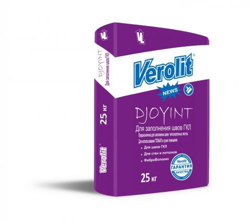 Смесь для заполнения швов ГКЛ “Verolit Djoyint”(Джоинт) - 25 кг