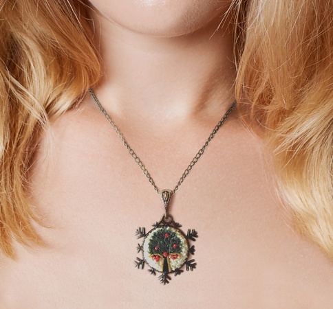 Ожерелье ручной работы Giftome из мозаики из натурального камня
