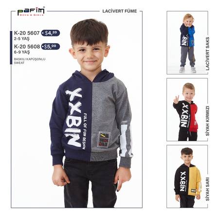 BASKILI KAPÜŞONLU SWEAT