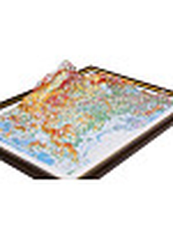 Kabartmalı harita &quot;RUSYA&quot;, A4 formatında