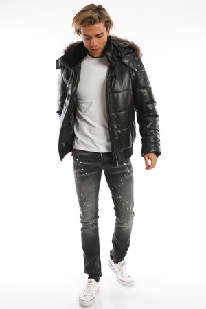 Leather jacket for men - Regular Fit