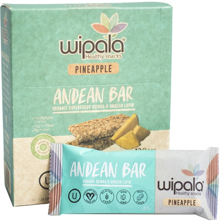 Злаково-фруктовый батончик Wipala "Ананас/Киноа", 12 шт
