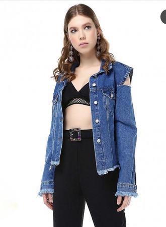 Denim ceket, kadın