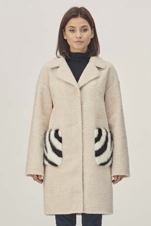 Пальто женское Silverfox модель 807 Жемчуг