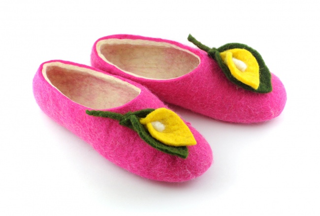 Keçe Terlik &quot;Calla Flower&quot;