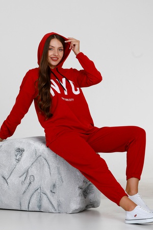 Женские спортивные костюмы - Удобная одежда - С капюшоном - 100 % хлопок