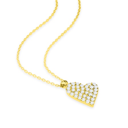 Колье Even & Pétra из 14-каратного золота в форме сердца