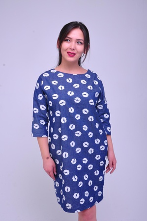 Kot pantolon &quot;Sakura&quot; &quot;Kalp&quot; Dudaklarından elbise varili