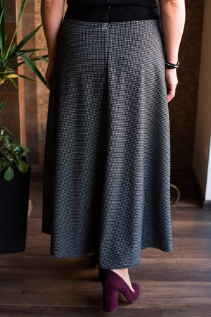 Длинная теплая юбка в больших размерах АРТ 126Б