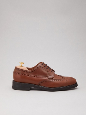 Стильные кожаные ОКСФОРДЫ туфли / полуботинки ручной работы MADE IN EUROPE