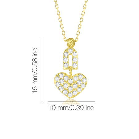 Колье в форме сердца Even & Pétra с камнем из 14-каратного золота