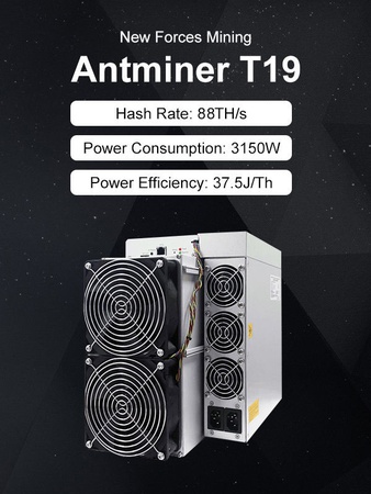 Antminer T19 84th/S 3150W Btc Miner T19 Высокодоходная биткойн-майнерная машина