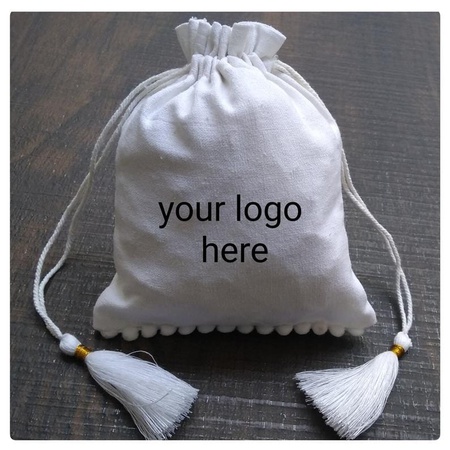 Белый хлопковый мешочек на шнурке, мешочек из ювелирного хлопка, мешочек с индивидуальным логотипом, мешок с индивидуальным логотипом, подарочные мешочки, косметичка