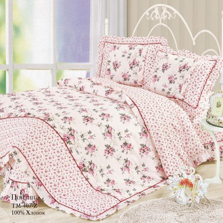 ПОСТЕЛЬНОЕ БЕЛЬЕ ИЗ ПОПЛИНА РЮША-040
