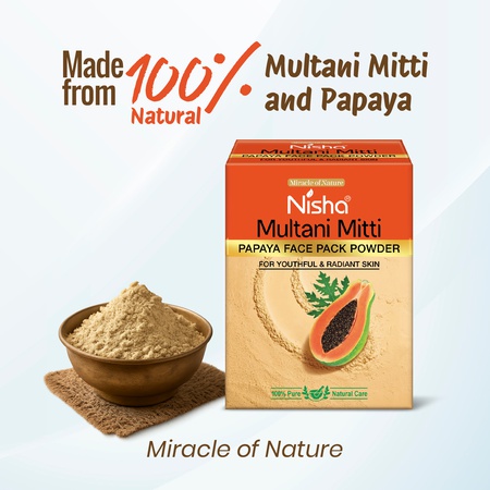 Nisha Multani Mitti for Face 100gm | Natural Oil Control, Acne & Tan Removal | Face Pack