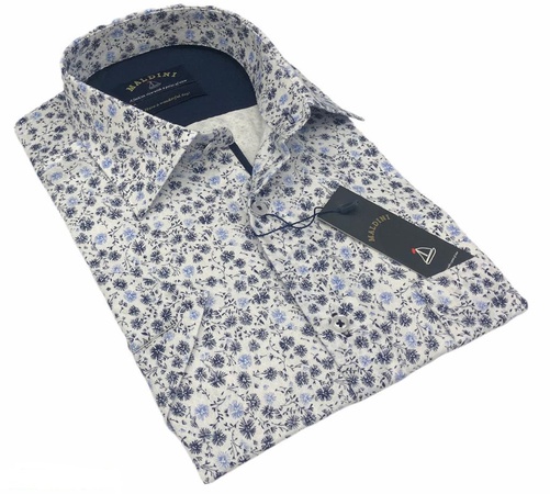 Keten görünümlü % 100 pamuk erkek gömlek