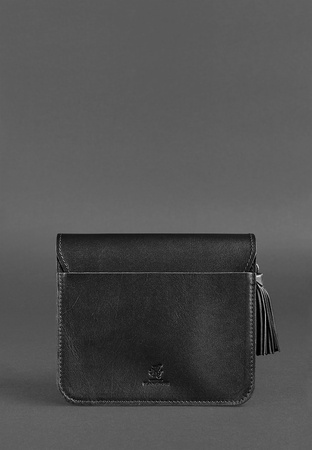 Кожаная женская бохо-сумка Лилу черная