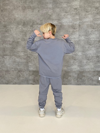 A two-piece suit in sport-chic style.