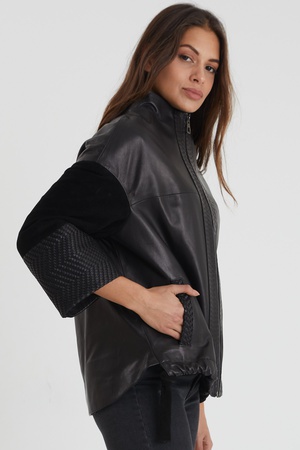Leather jacket for women - Relaxed Fit