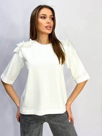 Классическая футболка с рюшами