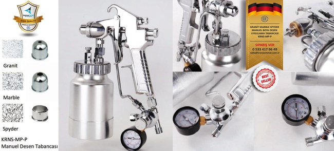 Kronos Metal 3 Head Suction Manual Pattern Paint Gun