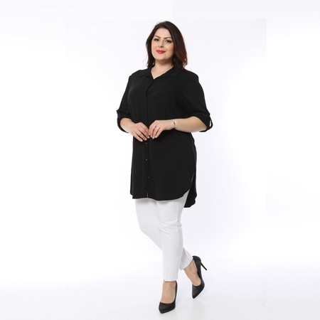 Büyük Beden Pamuklu Klasik Tunik