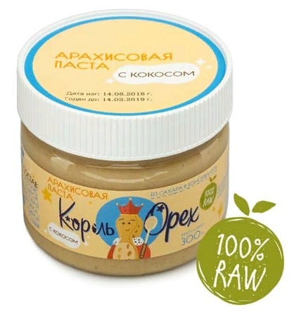 АРАХИСОВАЯ ПАСТА С КОКОСОМ RAW