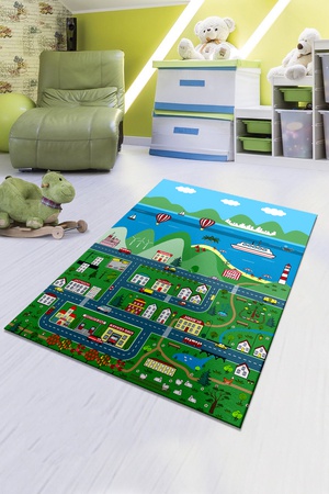 Цифровая печать на нескользящей основе Моющийся ковер из перьев жеребенка для детской комнаты-658250038634