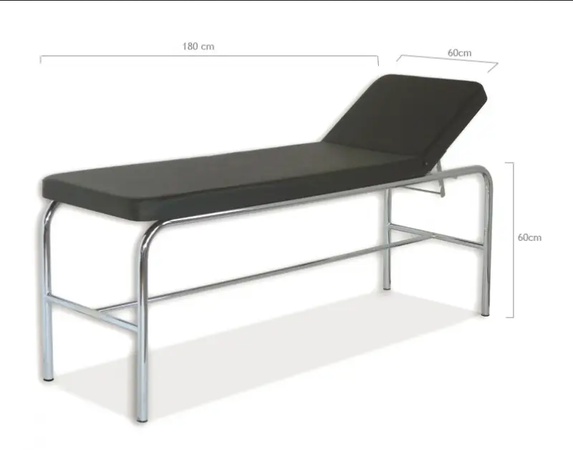 Стоматологический стол из нержавеющей стали, регулируемая спинка, высота 60 см/23,4 дюйма.