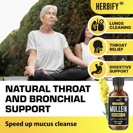 Экстракт коровяка, 2 унции настойки для здоровья органов дыхания, смесь листьев и цветков коровяка