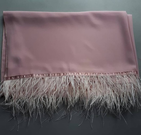 шарфы со страусиными перьями