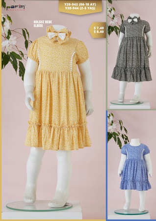 Kolsuz Kız Çocuk Elbise