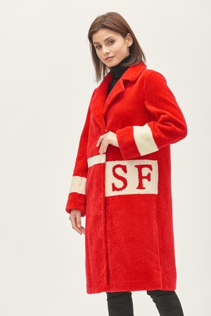 Paltolu bayan Silverfox model 821Red