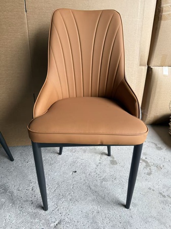 Мягкий обеденный стул из искуственной кожи с металлическим каркасом, для кафе и ресторана, опт