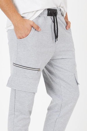 Fermuar ve kapak detaylı eşofman altı