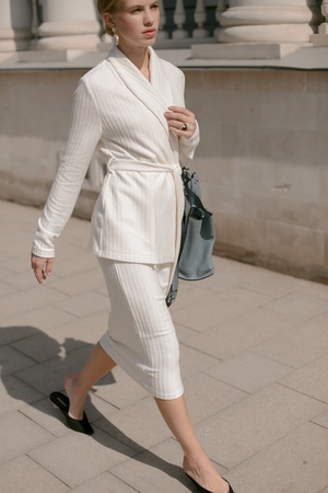 Кардиган с поясом трикотажный '20