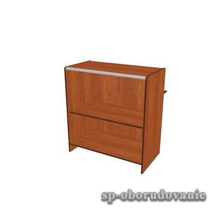 Прилавок с широким стеклом