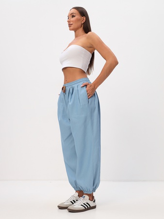 Штаны Тоджи укороченные широкие джинсовые