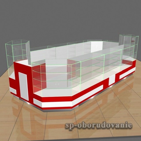 Павильон из лдсп (мдф) и стекла 1400х4500х2200