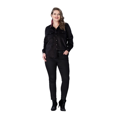 Бархатная рубашка большого размера