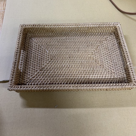 Поднос для сервировки из ротанга, Плетеный поднос для хранения, Поднос для еды