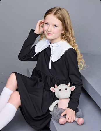 Стильное школьное платье для девочек.