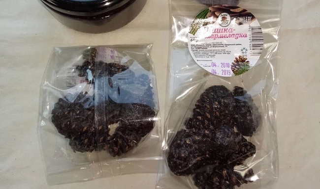 Вяленая сосновая шишка в сосновом сиропе из Сибири (ХМАО-ЮГРА) 60 гр