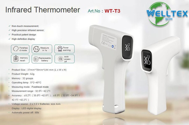 Инфракрасный термометр, защитные материалы, СИЗ