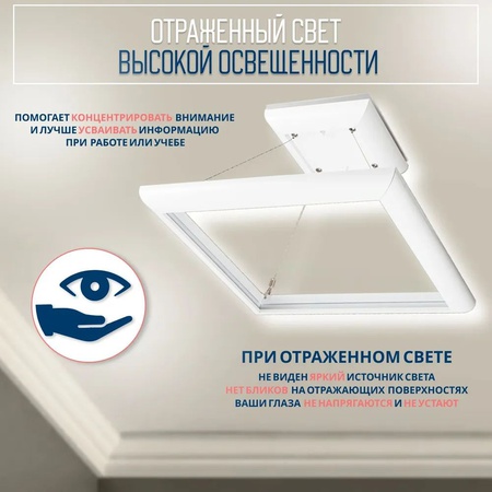 Потолочный подвесной LED‑светильник КАРЕ 42×42 СМ, 50 Вт, 8 000 ЛМ, 4 000 К — АНДИ  Групп