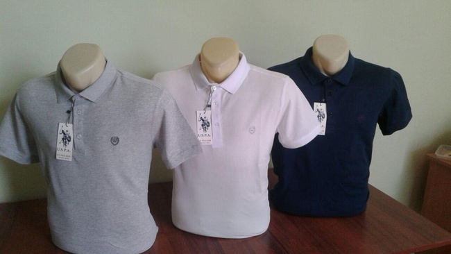 Рубашки  мужские, трикотажные, "Поло",  с короткими рукавами из трикотажного полотно "пике"