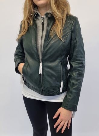 Kadın yeşil deri ceket Alpenblitz