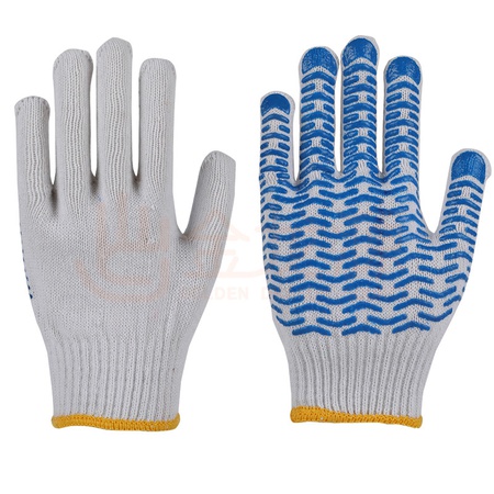 Рабочие перчатки с ПВХ волнами и точками