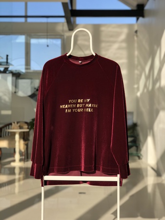 Свитшот из корейского велюра (премиум-качество) с золотыми буквами (не отклеиваются) oversized в 4х цветах