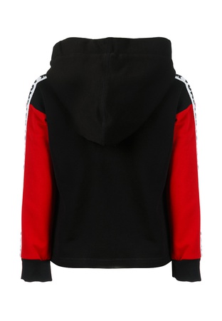 Hoodie red-black with tape Yumster YC.02.07.002